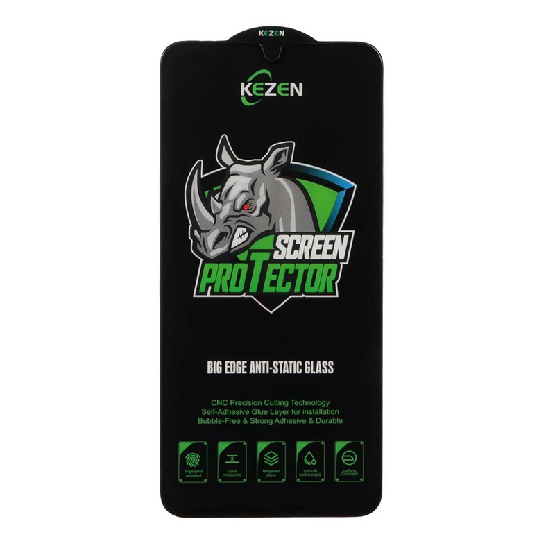 محافظ صفحه نمایش شیشه ای Full Cover Kezen Anti Static Big Edge مدل Samsung Galaxy S25 FE / S24 FE / A57 / A37 / A56 / A36