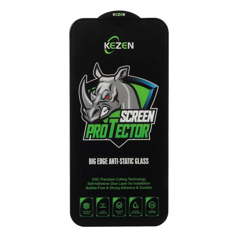 محافظ صفحه نمایش شیشه ای Full Cover Kezen Anti Static Big Edge مدل Apple iPhone 12 / iPhone 12 Pro