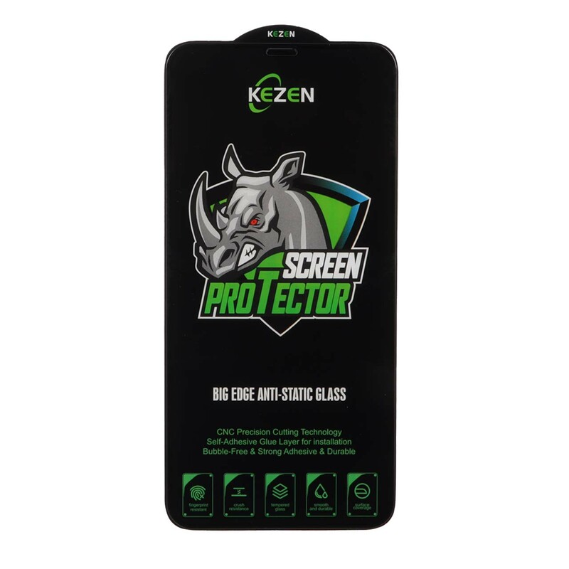 محافظ صفحه نمایش شیشه ای Full Cover Kezen Anti Static Big Edge مدل Apple iPhone 11 Pro Max / iPhone X Max / iPhone Xs Max