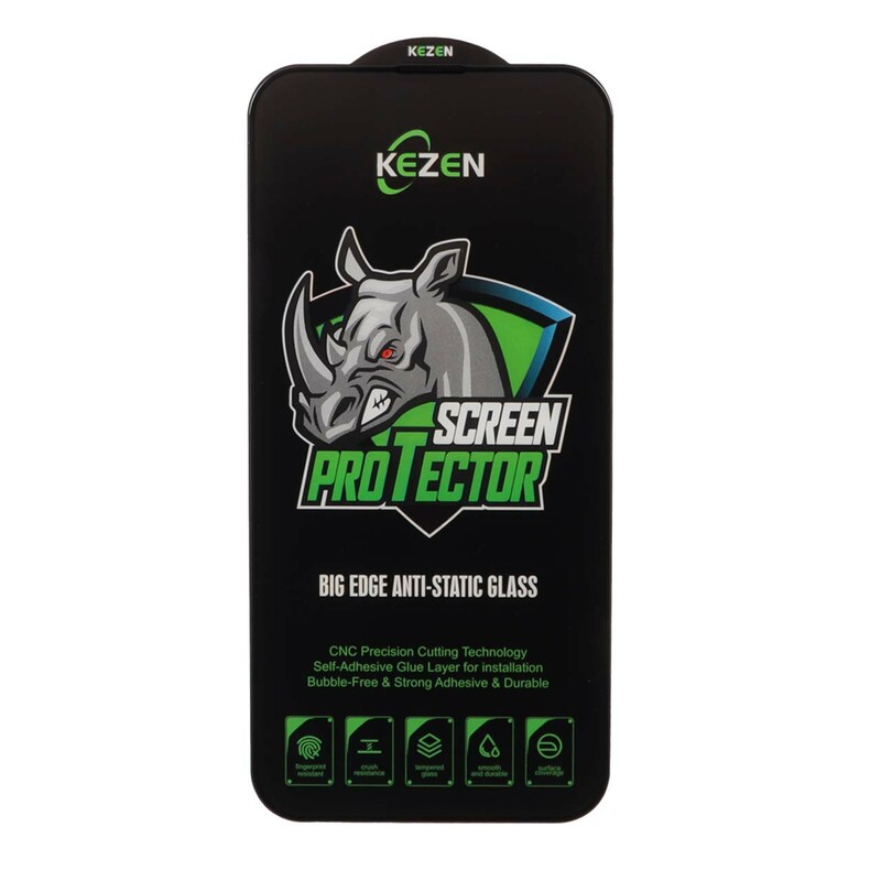 محافظ صفحه نمایش شیشه ای Full Cover Kezen Anti Static Big Edge مدل Apple iPhone 13 / iPhone 13 Pro / iPhone 14 / 16e