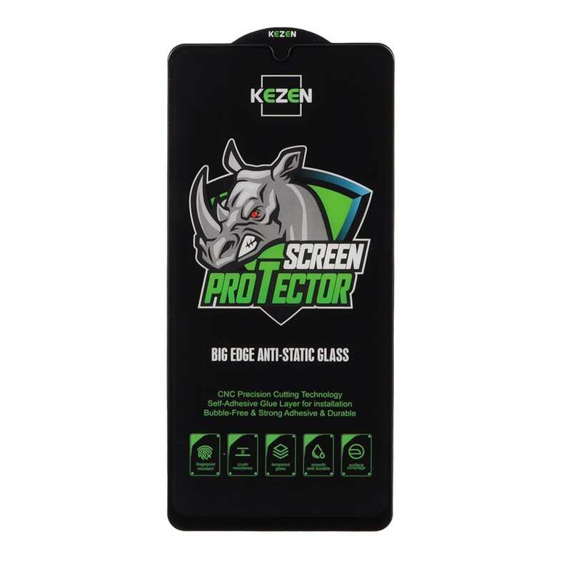 محافظ صفحه نمایش شیشه ای Full Cover Kezen Anti Static Big Edge مدل Samsung Galaxy A31 / A32 4G / A33 5G / A22 4G / F22 4G / M22 / M32 4G