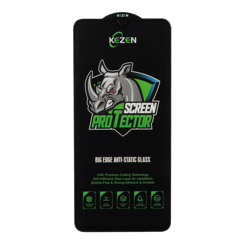 محافظ صفحه نمایش شیشه ای Full Cover Kezen Anti Static Big Edge مدل Xiaomi Redmi 14C / Poco C75 /  Poco C71 / Redmi A5 / Redmi A3 Pro / Redmi A4