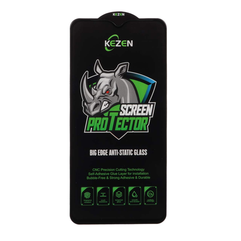 محافظ صفحه نمایش شیشه ای Full Cover Kezen Anti Static Big Edge مدل Samsung Galaxy A10 / A10s / M10 / M20 / M01s