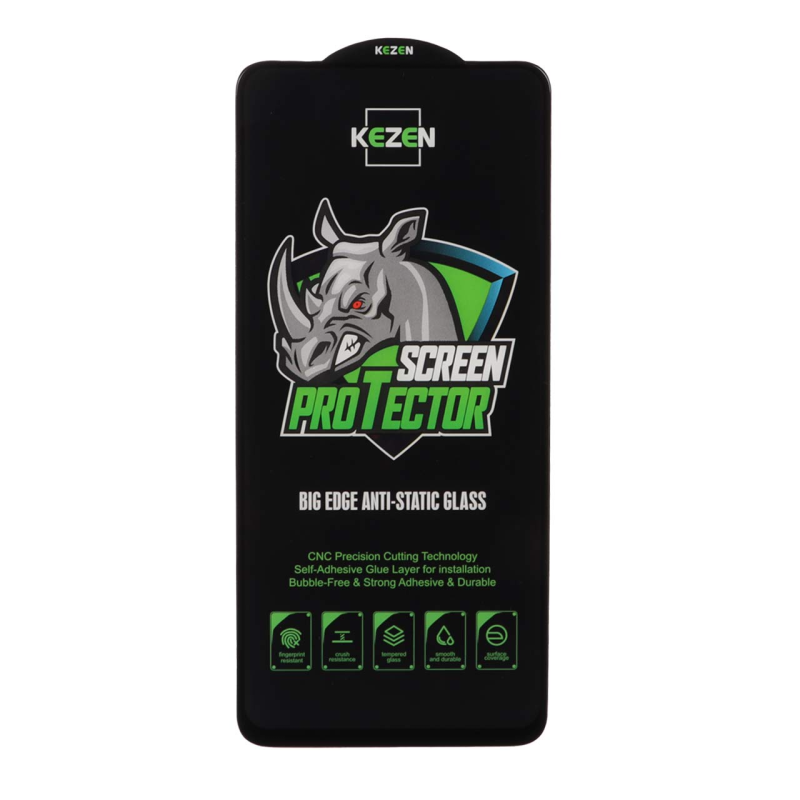 محافظ صفحه نمایش شیشه ای Full Cover Kezen Anti Static Big Edge مدل Xiaomi Redmi Note 12S / Redmi Note 11 4G / Redmi Note 11S / Redmi Note 10 4G / Redmi Note 10S / Poco M5S / Poco M4 Pro 4G