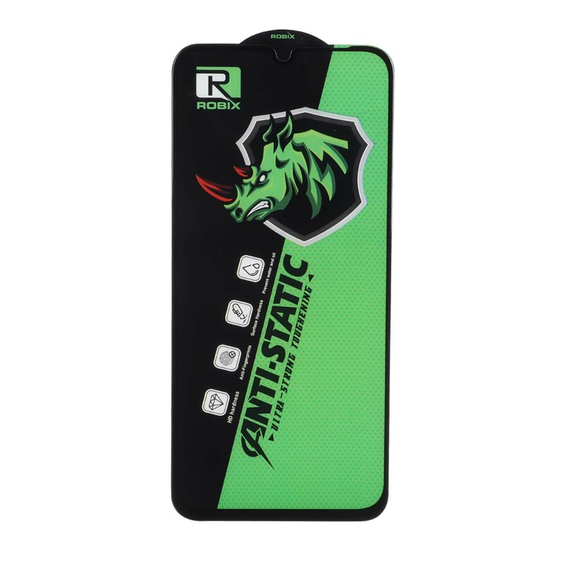 محافظ صفحه نمایش شیشه ای Full Cover Robix Anti Static ESD مدل Xiaomi Redmi 15C / Poco C85