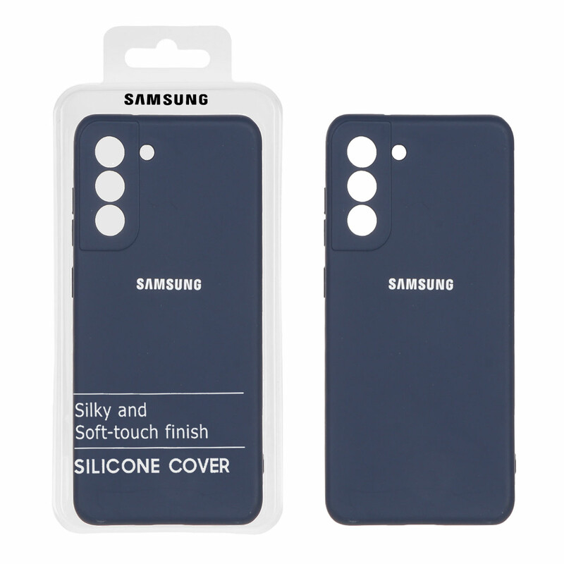 قاب نیو سیلیکون محافظ لنزدار RFF مدل Samsung Galaxy S21 FE - سرمه ای (پک دار)