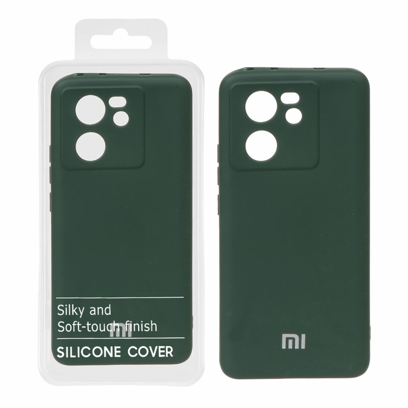 قاب نیو سیلیکون محافظ لنزدار RFF مدل Xiaomi Mi 13t / 13t Pro - سبز تیره (پک دار)