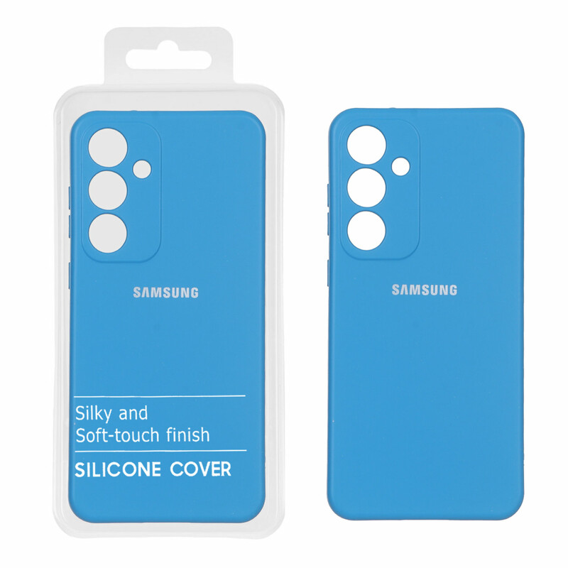 قاب نیو سیلیکون محافظ لنزدار RFF مدل Samsung Galaxy S24 FE - آبی (پک دار)