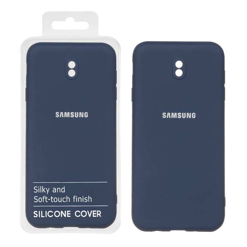 قاب نیو سیلیکون محافظ لنزدار RFF مدل Samsung Galaxy J7 Pro / J730 - سرمه ای (پک دار)
