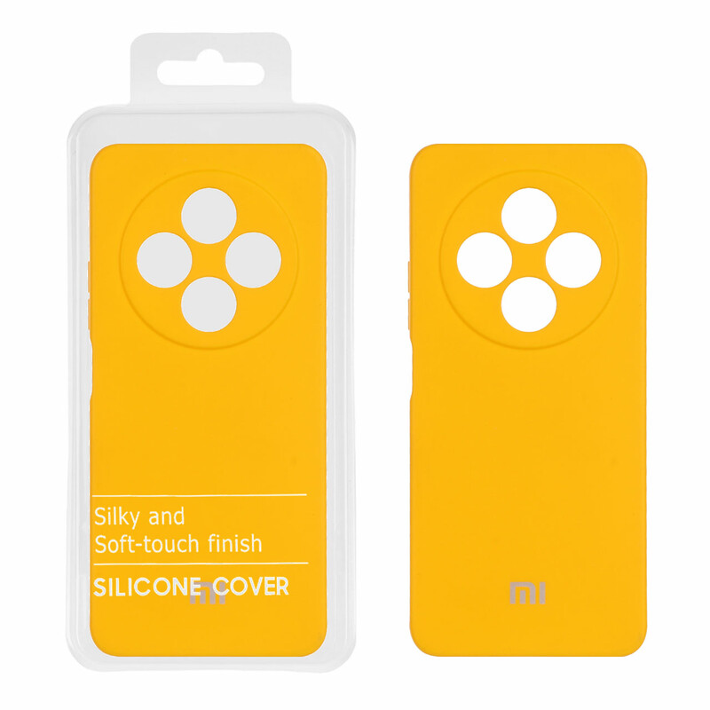 قاب نیو سیلیکون محافظ لنزدار RFF مدل Xiaomi Redmi 14C / Redmi A4 / Poco C75 - زرد (پک دار)
