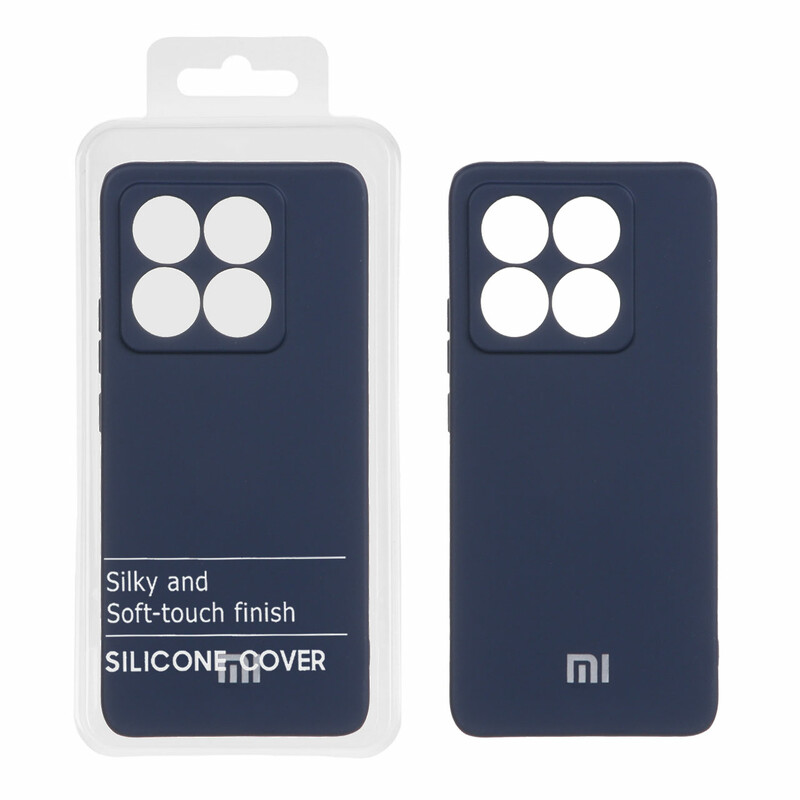 قاب نیو سیلیکون محافظ لنزدار RFF مدل Xiaomi 14T / 14T Pro - سرمه ای (پک دار)