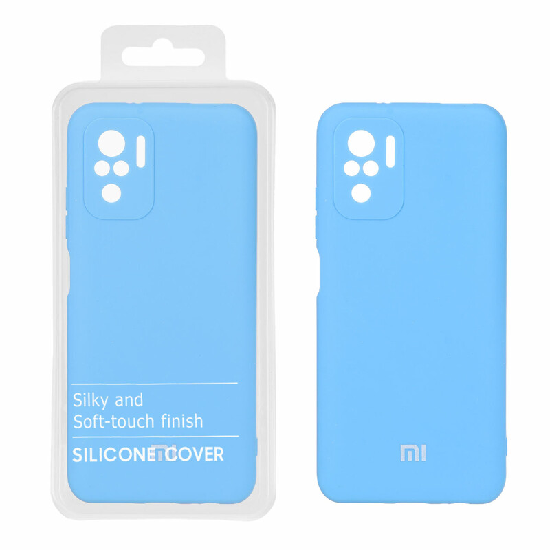 قاب نیو سیلیکون محافظ لنزدار RFF مدل Xiaomi Redmi Note 10 4G / Redmi Note 10S / Poco M5S - آبی (پک دار)