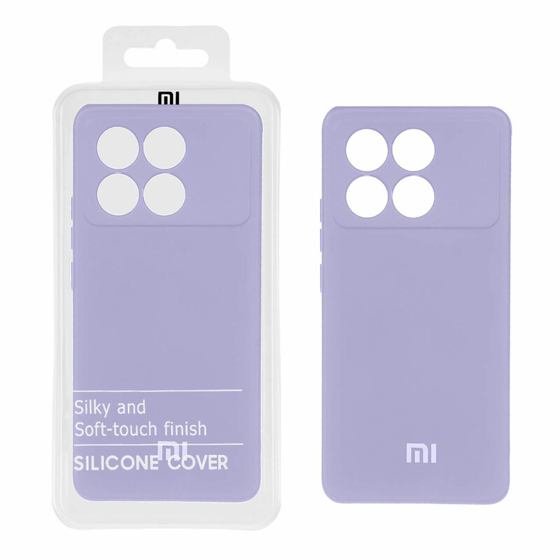 قاب نیو سیلیکون محافظ لنزدار RFF مدل Xiaomi Poco X6 Pro 5G - یاسی (پک دار)