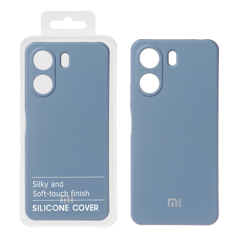 قاب نیو سیلیکون محافظ لنزدار RFF مدل Xiaomi Redmi 13C / Poco C65 - آبی فیلی (پک دار)