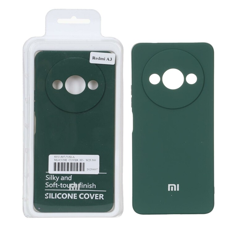 قاب نیو سیلیکون محافظ لنزدار RFF مدل Xiaomi Redmi A3 / A3x / Poco C61 - سبز (پک دار)