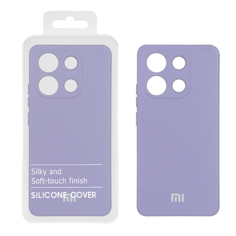 قاب نیو سیلیکون محافظ لنزدار RFF مدل Xiaomi Redmi Note 13 4G - یاسی (پک دار)