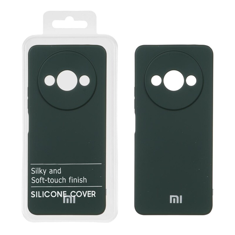 قاب نیو سیلیکون محافظ لنزدار RFF مدل Xiaomi Redmi A3 / A3x / poco C61 - سبز تیره (پک دار)