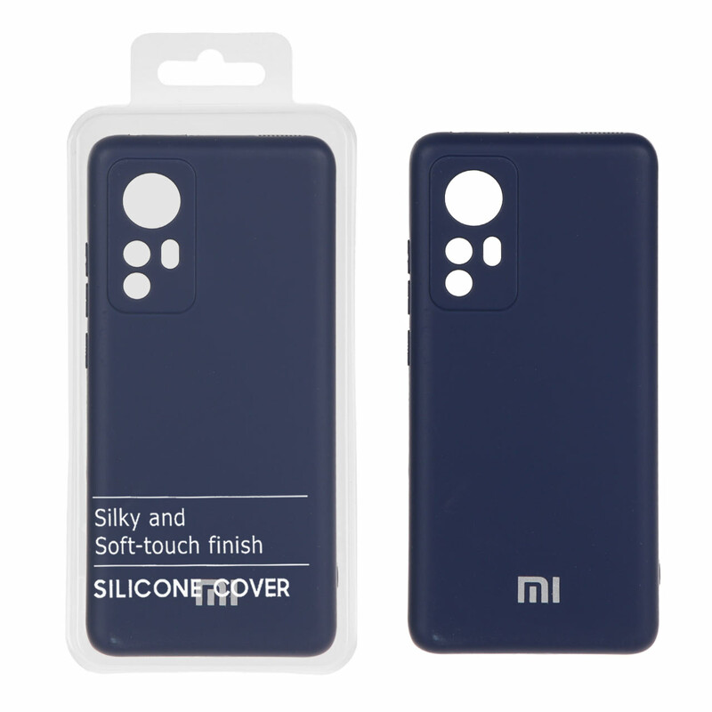قاب نیو سیلیکون محافظ لنزدار RFF مدل Xiaomi Mi 12 / Mi 12X - سرمه ای (پک دار)