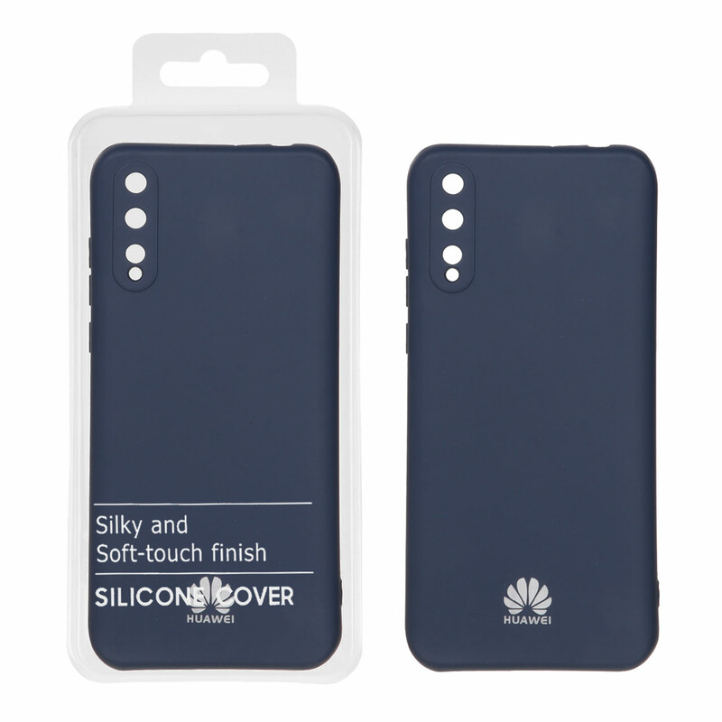 قاب نیو سیلیکون محافظ لنزدار RFF مدل Huawei Y8p سرمه ای (پک دار)