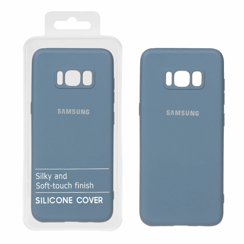قاب نیو سیلیکون محافظ لنزدار RFF مدل Samsung S8 - آبی فیلی (پک دار)