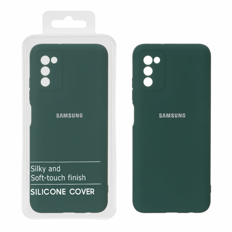قاب نیو سیلیکون محافظ لنزدار RFF مدل Samsung Galaxy A03s / A02s - سبز (پک دار)