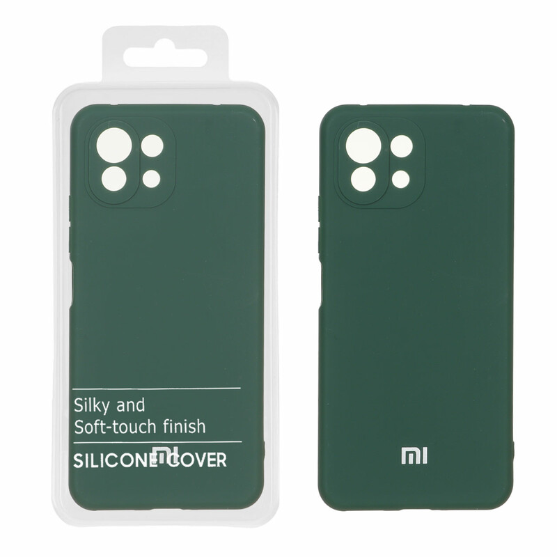 قاب نیو سیلیکون محافظ لنزدار RFF مدل Xiaomi Mi 11 Lite - سبز (پک دار)
