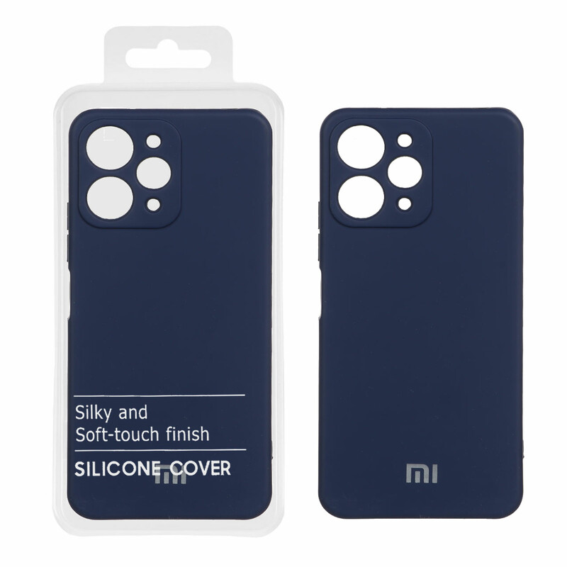 قاب نیو سیلیکون محافظ لنزدار RFF مدل Xiaomi Redmi 12 / Poco M6 Pro 5G - سرمه ای (پک دار)