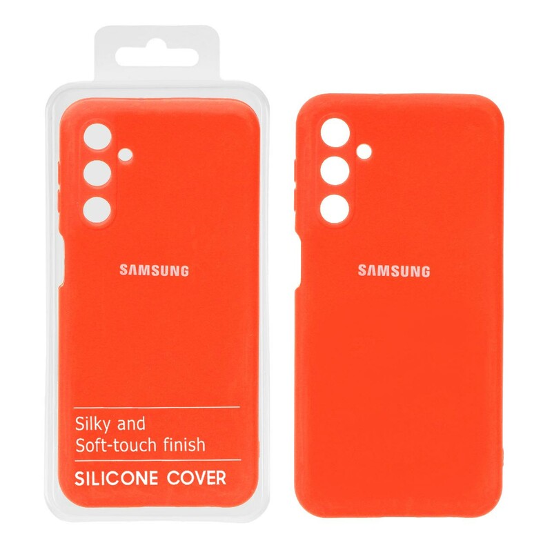 قاب نیو سیلیکون محافظ لنزدار RFF مدل Samsung M34 - گوجه ای (پک دار)