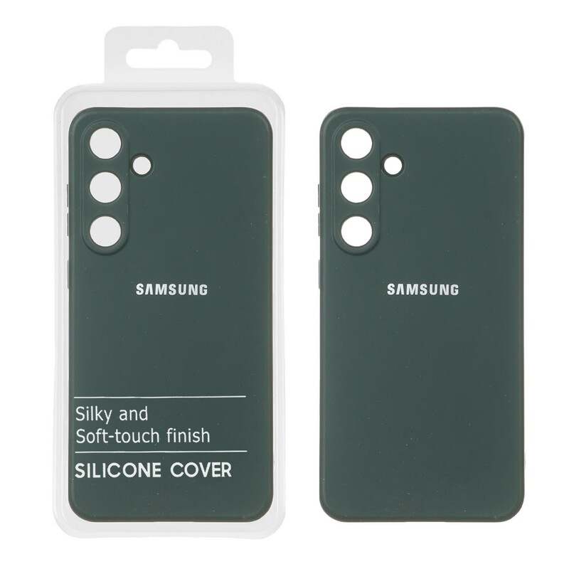 قاب نیو سیلیکون محافظ لنزدار RFF مدل Samsung Galaxy S24 plus - سبزتیره (پک دار)