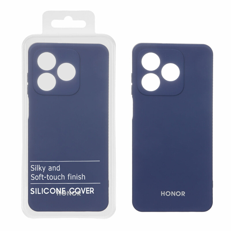 قاب نیو سیلیکون محافظ لنزدار RFF مدل Honor X5c / X5c Plus - سرمه ای (پک دار)