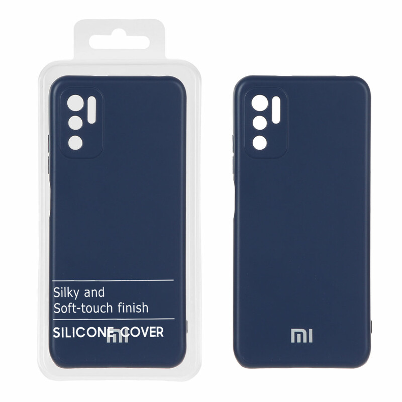 قاب نیو سیلیکون محافظ لنزدار RFF مدل Xiaomi Poco M3 Pro / Redmi Note 10 5G / Redmi Note 11 SE - سرمه ای (پک دار)