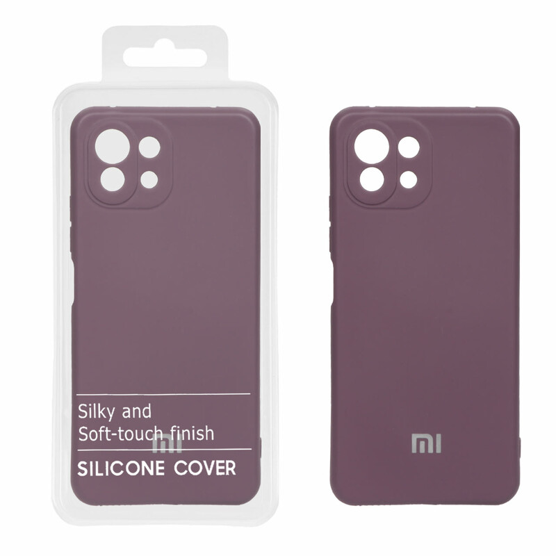 قاب نیو سیلیکون محافظ لنزدار RFF مدل Xiaomi Mi 11 Lite - بنفش کدر (پک دار)