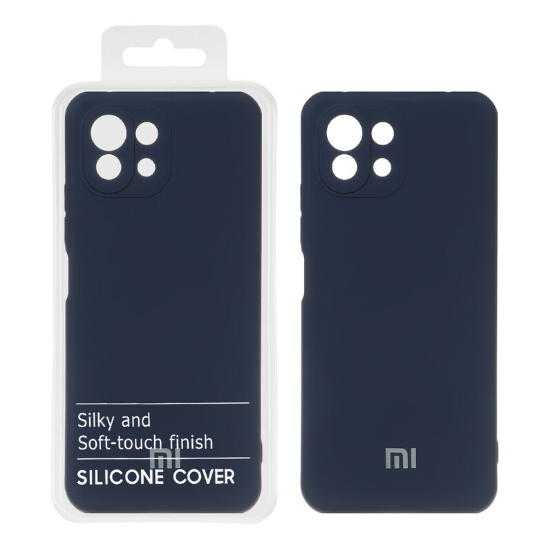 قاب نیو سیلیکون محافظ لنزدار RFF مدل Xiaomi Mi 11 Lite - سرمه ای (پک دار)