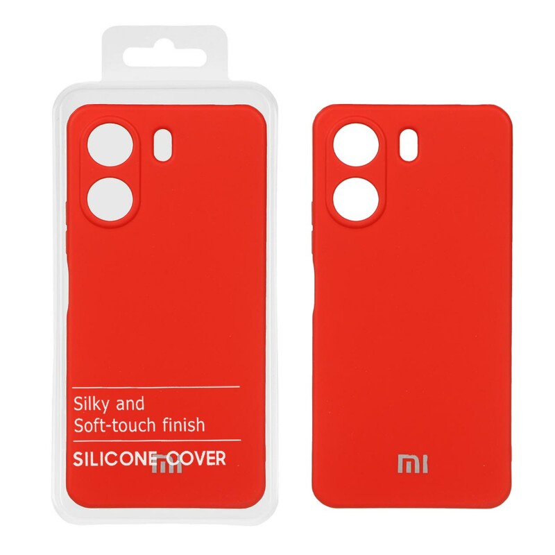 قاب نیو سیلیکون محافظ لنزدار RFF مدل Xiaomi Redmi 13C / Poco C65 - آلبالویی (پک دار)