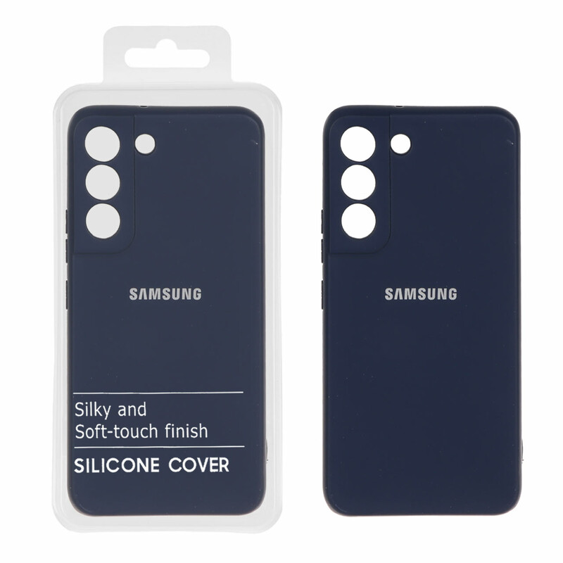 قاب نیو سیلیکون محافظ لنزدار RFF مدل Samsung Galaxy S22 - سرمه ای (پک دار)