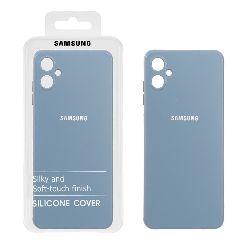 قاب نیو سیلیکون محافظ لنزدار RFF مدل Samsung A05 - آبی فیلی (پک دار)