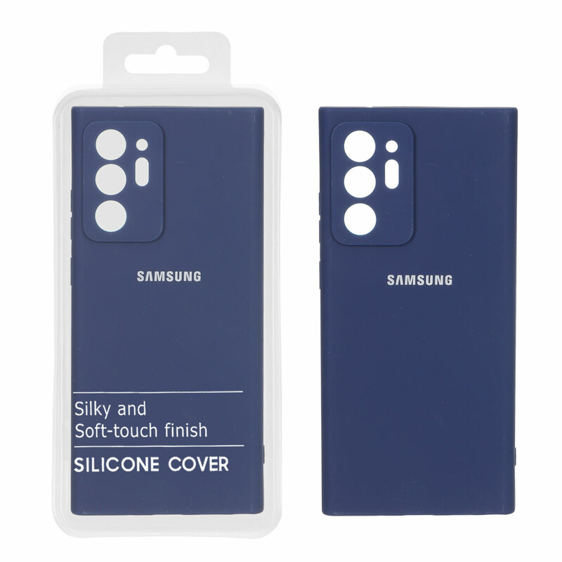 قاب نیو سیلیکون محافظ لنزدار RFF مدل Samsung Galaxy Note20 Ultra - سرمه ای (پک دار)