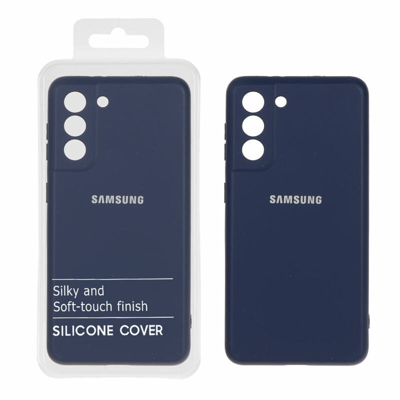 قاب نیو سیلیکون محافظ لنزدار RFF مدل Samsung Galaxy S21 - سرمه ای (پک دار)