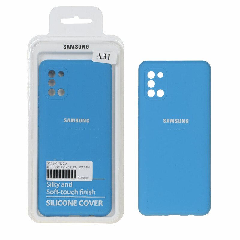 قاب نیو سیلیکون محافظ لنزدار RFF مدل Samsung Galaxy A31 - آبی (پک دار)
