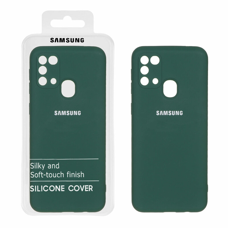 قاب نیو سیلیکون محافظ لنزدار RFF مدل Samsung Galaxy M31 - سبز (پک دار)