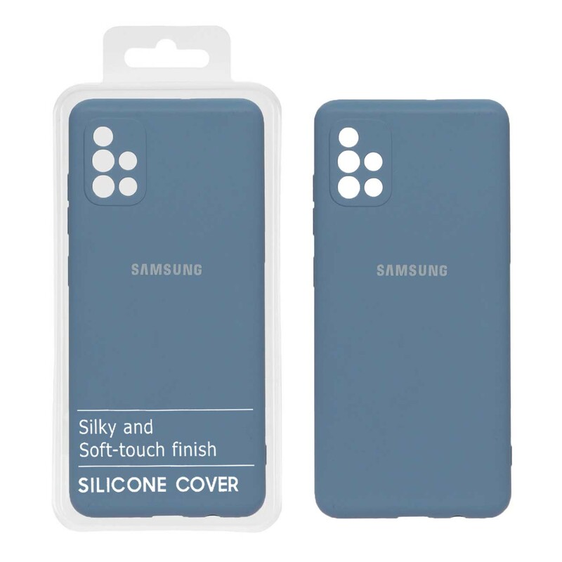 قاب نیو سیلیکون محافظ لنزدار RFF مدل Samsung Galaxy A51 / M40s - آبی فیلی (پک دار)