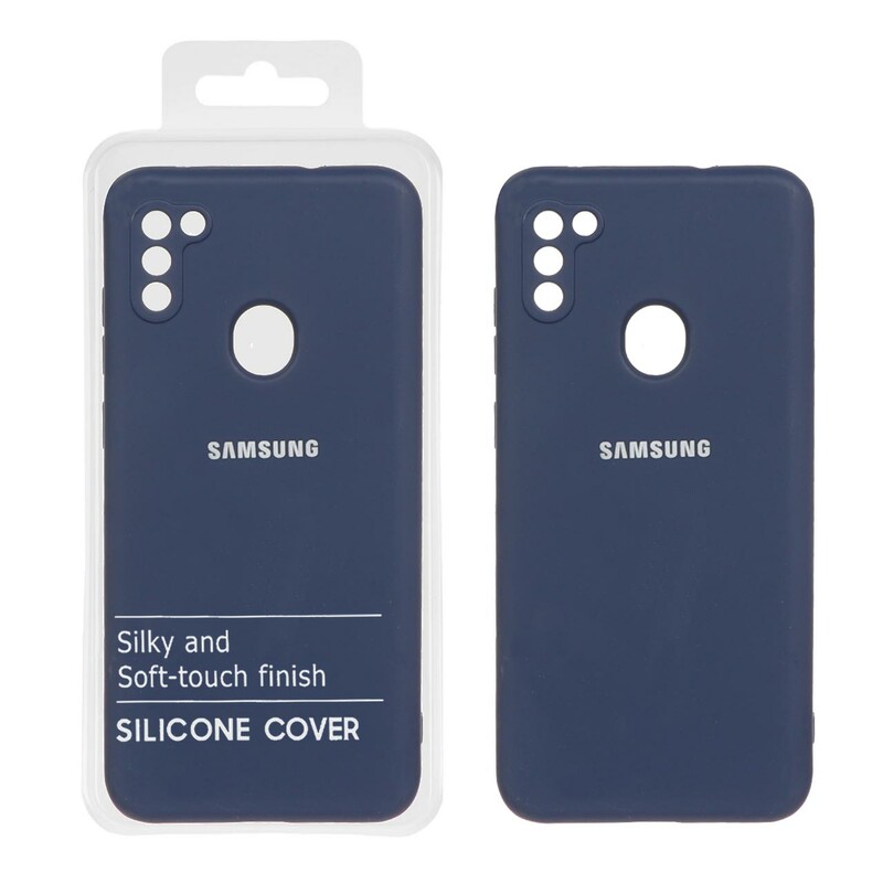 قاب نیو سیلیکون محافظ لنزدار RFF مدل Samsung Galaxy A11 / M11 - سرمه ای (پک دار)