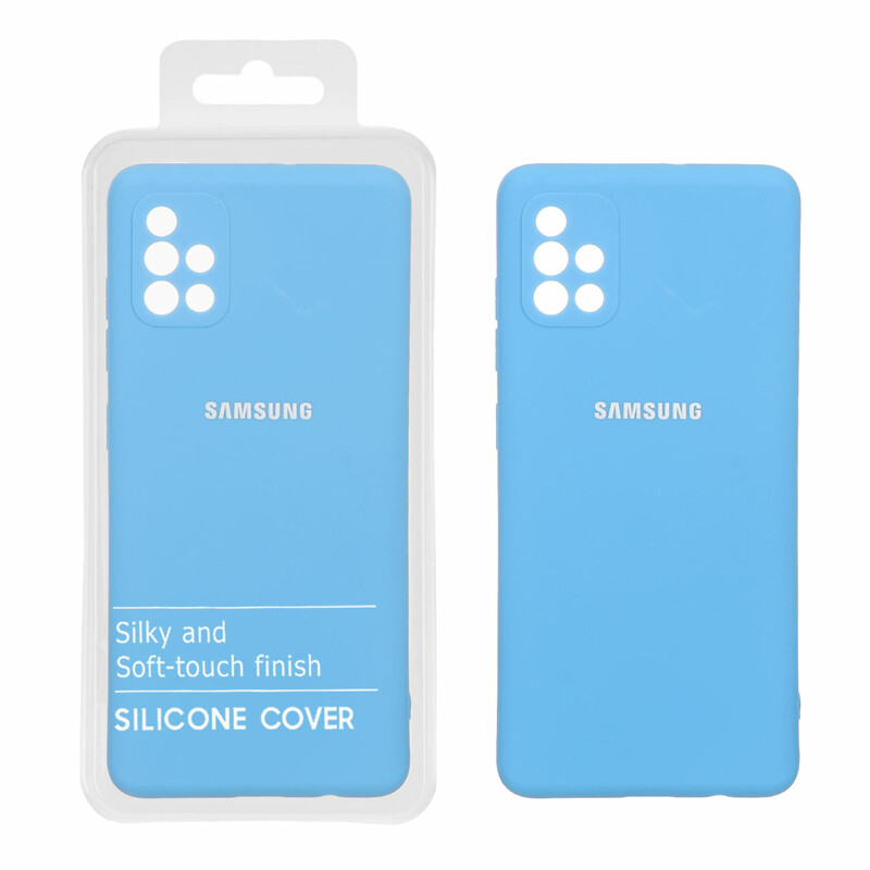 قاب نیو سیلیکون محافظ لنزدار RFF مدل Samsung Galaxy A51 / M40s - آبی (پک دار)