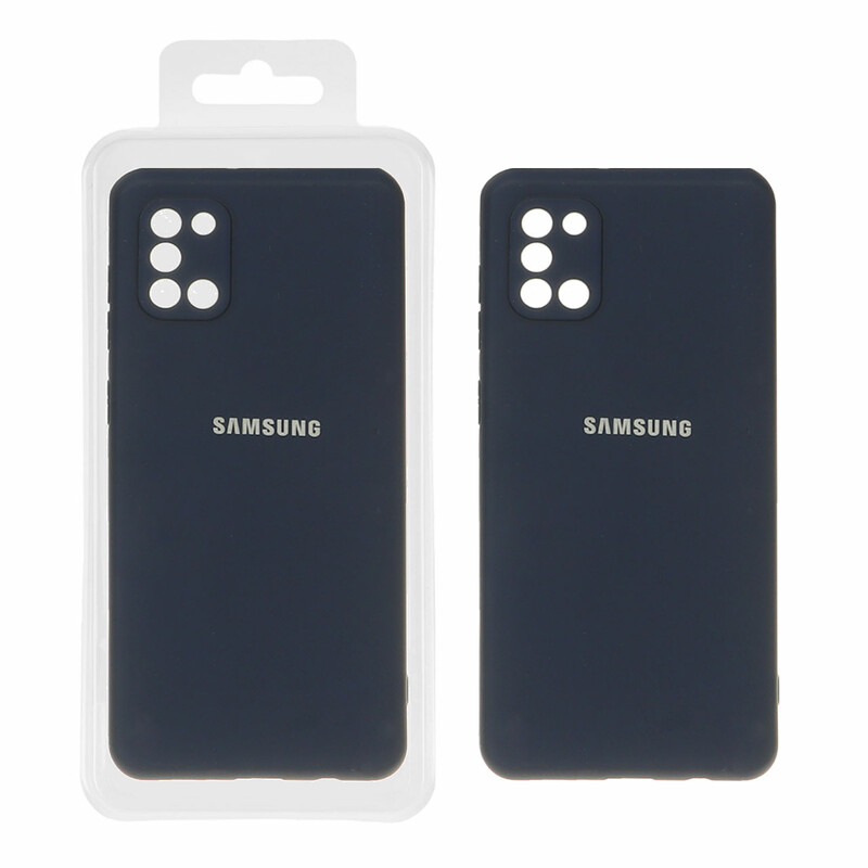 قاب نیو سیلیکون محافظ لنزدار RFF مدل Samsung Galaxy A31 - سرمه ای (پک دار)