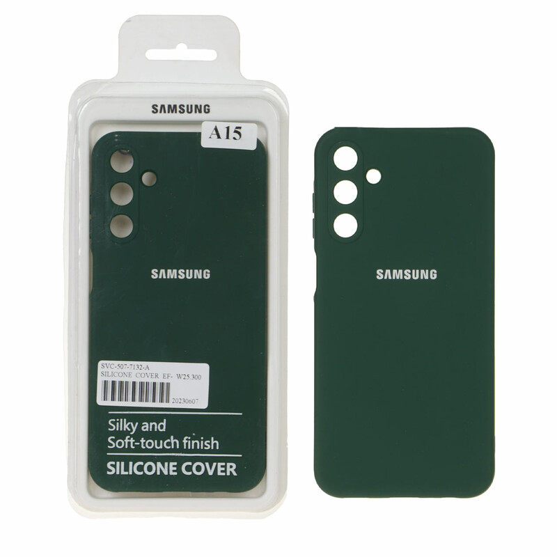 قاب نیو سیلیکون محافظ لنزدار RFF مدل Samsung Galaxy A15 - سبز (پک دار)