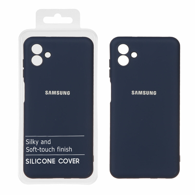 قاب نیو سیلیکون محافظ لنزدار RFF مدل Samsung Galaxy A04 / M13 5G - سرمه ای (پک دار)