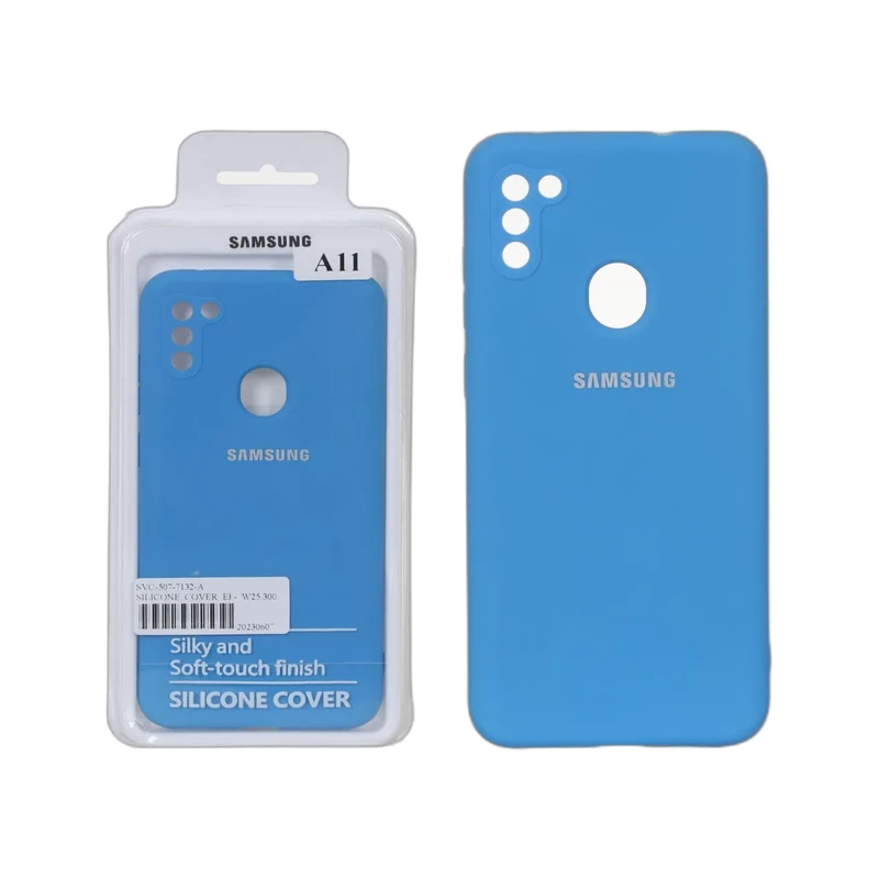 قاب نیو سیلیکون محافظ لنزدار RFF مدل Samsung Galaxy A11 / M11 - آبی (پک دار)