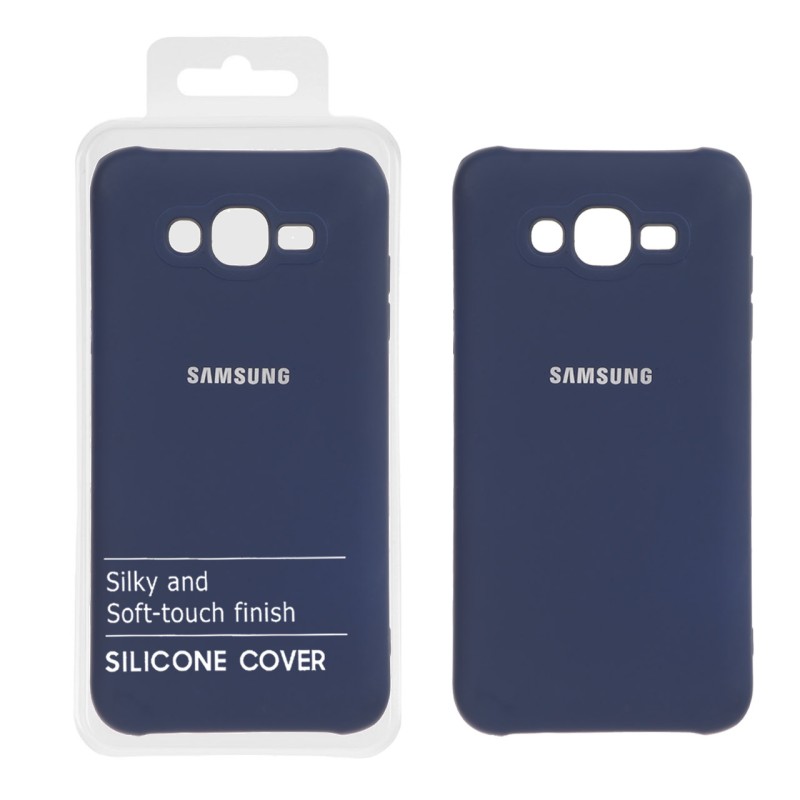 قاب نیو سیلیکون محافظ لنزدار RFF مدل Samsung Galaxy J7 (2015) / J700 - سرمه ای (پک دار)