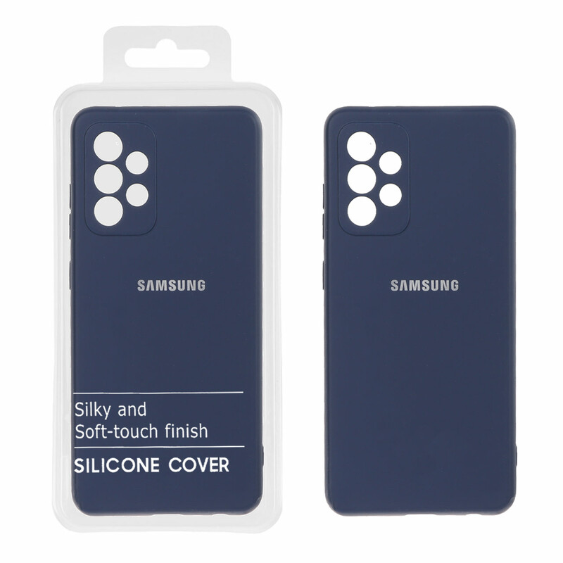 قاب نیو سیلیکون محافظ لنزدار RFF مدل Samsung Galaxy A53 - سرمه ای روشن (پک دار)