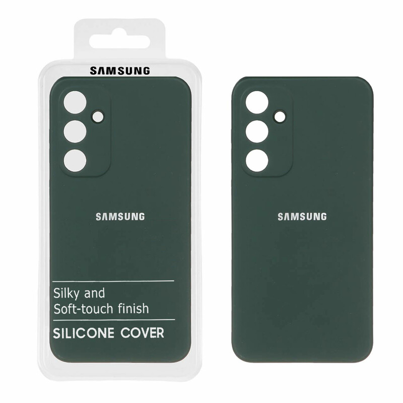 قاب نیو سیلیکون محافظ لنزدار RFF مدل Samsung Galaxy A35 - سبزتیره (پک دار)